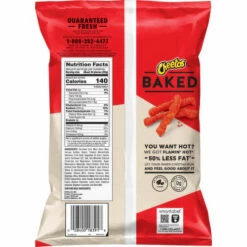 Cheetos Cheese Flavored Snacks, Flamin Hot Flavored, Baked, 7.625 Ounce