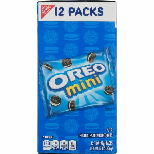 Oreo Sandwich Cookies, Chocolate, Mini, 12 Packs, 12 Each 2 Oreo Sandwich Cookies, Chocolate, Mini, 12 Packs, 12 Each - Image 2