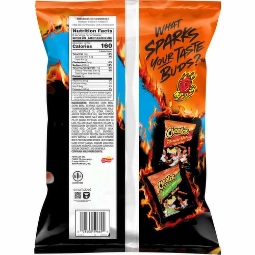 Cheetos Cheese Flavored Snacks, Flamin' Hot Flavored, Puffs, 8 Ounce 1 Cheetos Cheese Flavored Snacks, Flamin' Hot Flavored, Puffs, 8 Ounce