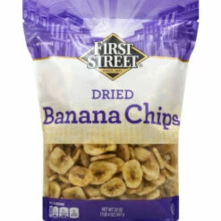 First Street Banana Chips, Dried, 20 Ounce