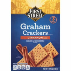 First Street Graham Crackers, Cinnamon, 3 Pack, 3 Each