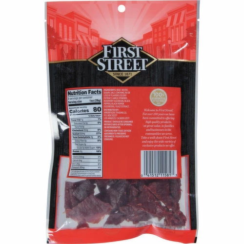 First Street Beef Jerky, Original, 8 Ounce 1 First Street Beef Jerky, Original, 8 Ounce