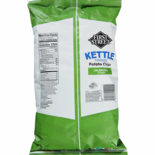 First Street Potato Chips, Jalapeno Flavored, 12 Ounce 1 First Street Potato Chips, Jalapeno Flavored, 12 Ounce