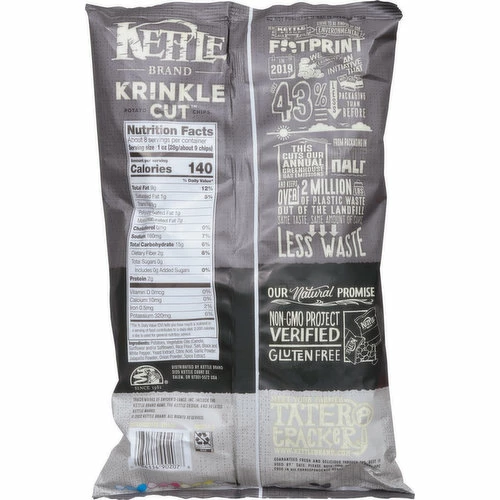 Kettle Brand Potato Chips, Salt & Fresh Ground Pepper, Krinkle Cut, 7.5 Ounce 1 Kettle Brand Potato Chips, Salt & Fresh Ground Pepper, Krinkle Cut, 7.5 Ounce