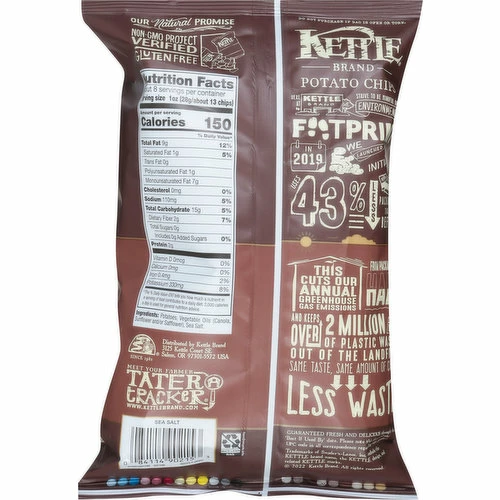 Kettle Brand Potato Chips, Sea Salt, 7.5 Ounce 1 Kettle Brand Potato Chips, Sea Salt, 7.5 Ounce