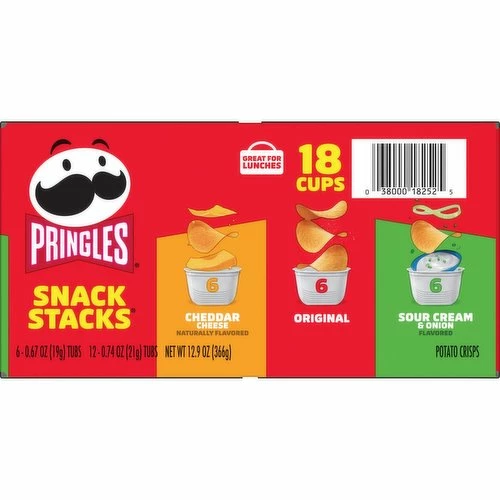 Pringles Potato Crisps Chips, Variety Pack, Snack Stacks, 12.9 Ounce 2 Pringles Potato Crisps Chips, Variety Pack, Snack Stacks, 12.9 Ounce - Image 2