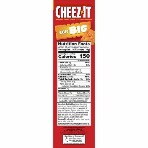 Cheez-It Cheese Crackers, Extra Big, 11.7 Ounce 3 Cheez-It Cheese Crackers, Extra Big, 11.7 Ounce - Image 3