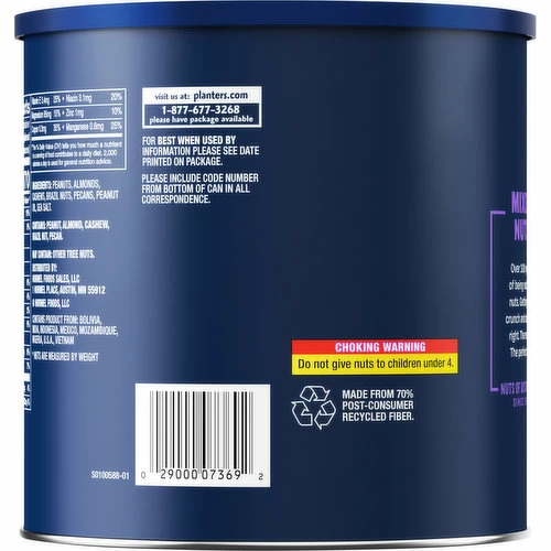 Planters Mixed Nuts, Salted, 56 Ounce 1 Planters Mixed Nuts, Salted, 56 Ounce