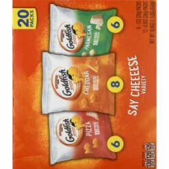 Goldfish Baked Snack Crackers, Say Cheese Variety, 20 Packs, 20 Each