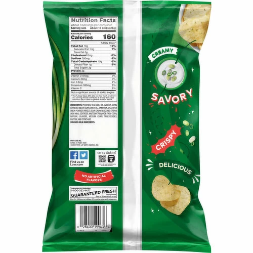 Lay's Lay's® Sour Cream And Onion Potato Chips, 7.75 Ounce 1 Lay's Lay's® Sour Cream And Onion Potato Chips, 7.75 Ounce