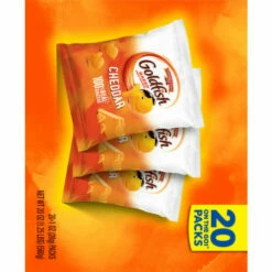 Goldfish Baked Snack Crackers, Cheddar, On The Go Packs, 20 Each