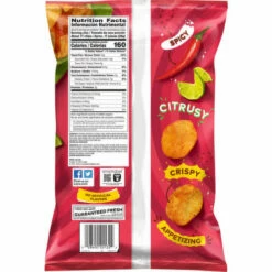 Lay's Potato Chips, Chile Limon Flavored, 7.75 Ounce