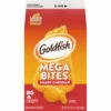 Goldfish Baked Snack Crackers, Sharp Cheddar, Big & Crispy, Mega Bites, 24.3 Ounce