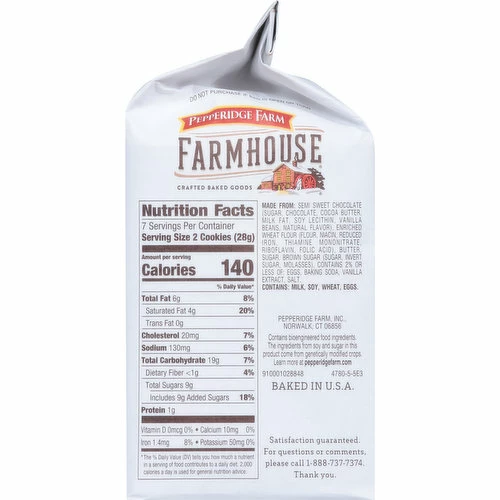 Pepperidge Farm Cookies, Dark Chocolate Chip, Thin & Crispy, 14 Each 3 Pepperidge Farm Cookies, Dark Chocolate Chip, Thin & Crispy, 14 Each - Image 3