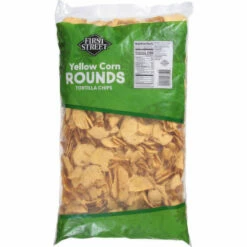 First Street Tortilla Chips, Yellow Corn, Rounds, Club Size, 56 Ounce