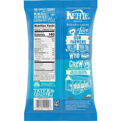 Kettle Potato Chips, Farmstand Ranch, 7.5 Gram 1 Kettle Potato Chips, Farmstand Ranch, 7.5 Gram