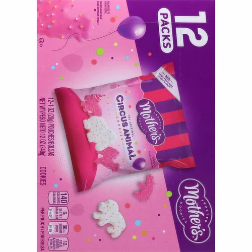 Mother's Cookies, Frosted, Circus Animal, The Original, 12 Pack, 12 Each 1 Mother's Cookies, Frosted, Circus Animal, The Original, 12 Pack, 12 Each