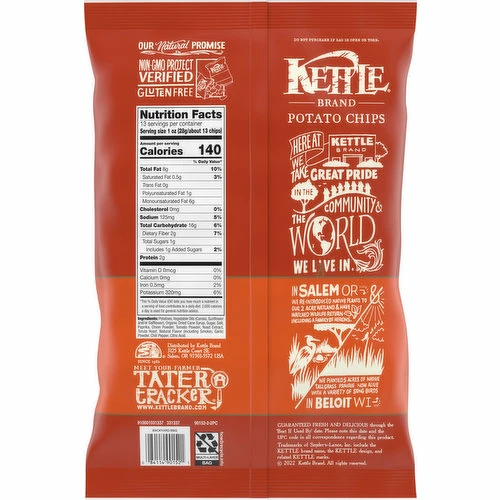 Kettle Brand Potato Chips, Backyard Barbeque, Party Size, 13 Ounce 1 Kettle Brand Potato Chips, Backyard Barbeque, Party Size, 13 Ounce