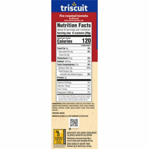 Triscuit Crackers, Fire Roasted Tomato & Olive Oil, 8.5 Ounce 3 Triscuit Crackers, Fire Roasted Tomato & Olive Oil, 8.5 Ounce - Image 3
