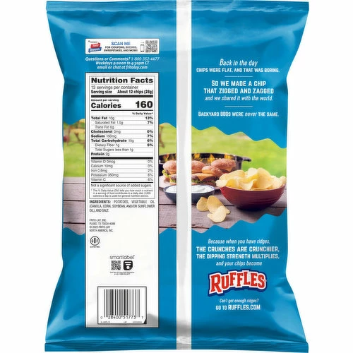Ruffles Original Potato Chips, Party Size, 13 Ounce 1 Ruffles Original Potato Chips, Party Size, 13 Ounce