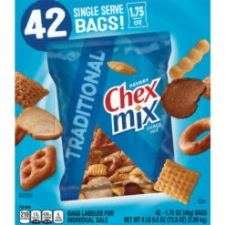 Chex Mix Snack Mix, Savory, Traditional, 42 Each -Snack Haven Shop 9f289078 bbdb 4a14 8666 a8c4998cb500