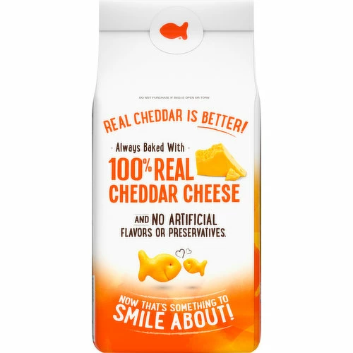 Goldfish Snack Crackers, Baked, Cheddar, 6.6 Ounce 1 Goldfish Snack Crackers, Baked, Cheddar, 6.6 Ounce