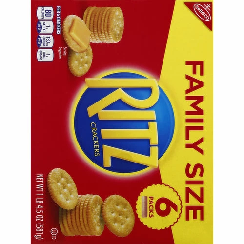 Ritz Crackers,, Family Size, 6 Pack, 20.5 Ounce 1 Ritz Crackers,, Family Size, 6 Pack, 20.5 Ounce