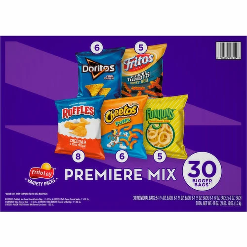 Frito Lay Snacks, Premiere Mix, 30 Each 1 Frito Lay Snacks, Premiere Mix, 30 Each