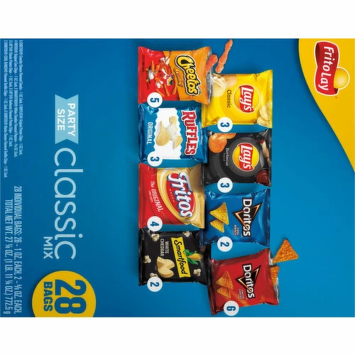 Frito Lay Classic Mix, Party Size, 28 Each 1 Frito Lay Classic Mix, Party Size, 28 Each