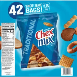 Chex Mix Snack Mix, Savory, Traditional, 42 Each