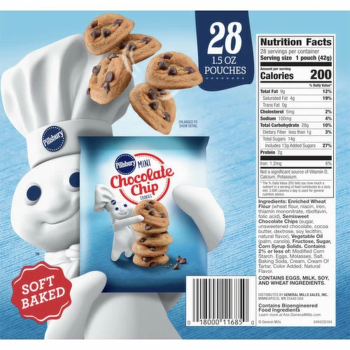 Pillsbury Cookies, Chocolate Chip, Soft Baked, Mini, 28 Each 3 Pillsbury Cookies, Chocolate Chip, Soft Baked, Mini, 28 Each - Image 3