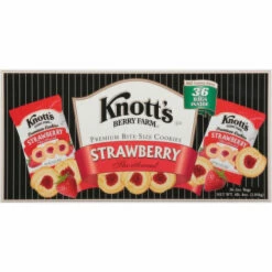 Knott's Berry Farm Cookies, Premium, Strawberry Shortbread, Bite-Size, 36 Each