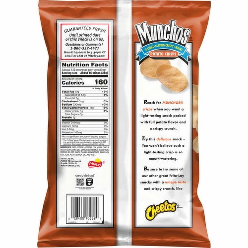 Munchos Potato Crisps, 4.25 Ounce 1 Munchos Potato Crisps, 4.25 Ounce