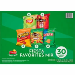 Frito Lay Snacks, Fiesta Favorites Mix, Variety Packs, 30 Each