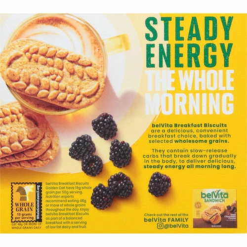 BelVita Breakfast Biscuits, Golden Oat, Crunchy, 5 Each 1 BelVita Breakfast Biscuits, Golden Oat, Crunchy, 5 Each