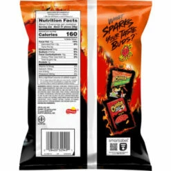 Cheetos Cheese Flavored Snacks, Flamin' Hot Flavored, Crunchy, 3.25 Ounce