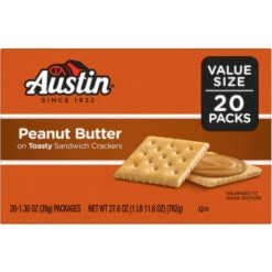 Austin Sandwich Crackers, Peanut Butter, 20 Pack, Value Size, 20 Each -Snack Haven Shop f54e9cc9 1e91 4948 afc8 49982b68fad7